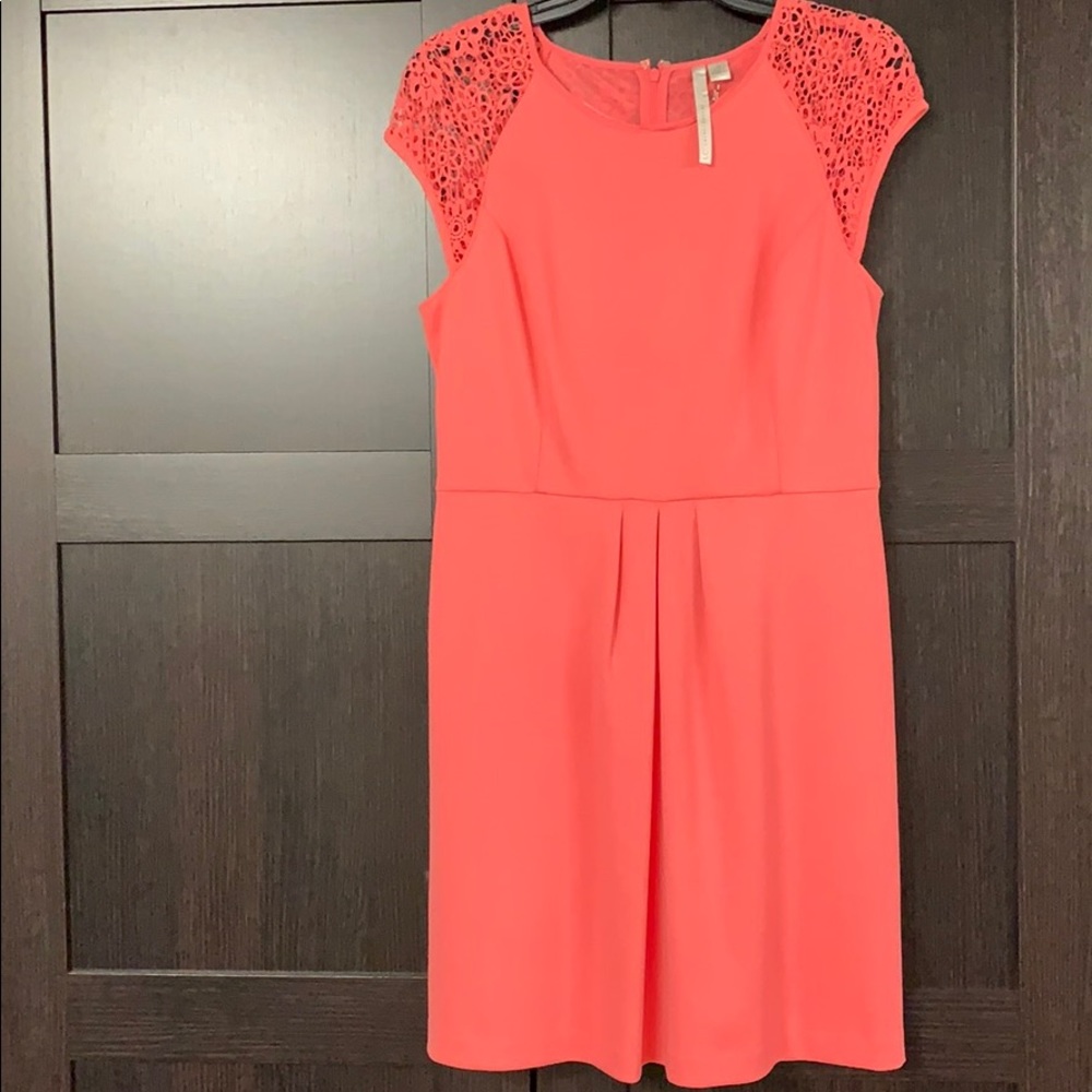 Coral/Pink Lace Dress 10